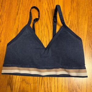 SPANX soft stretch seamless low impact‎ sports bra in midnight navy XL